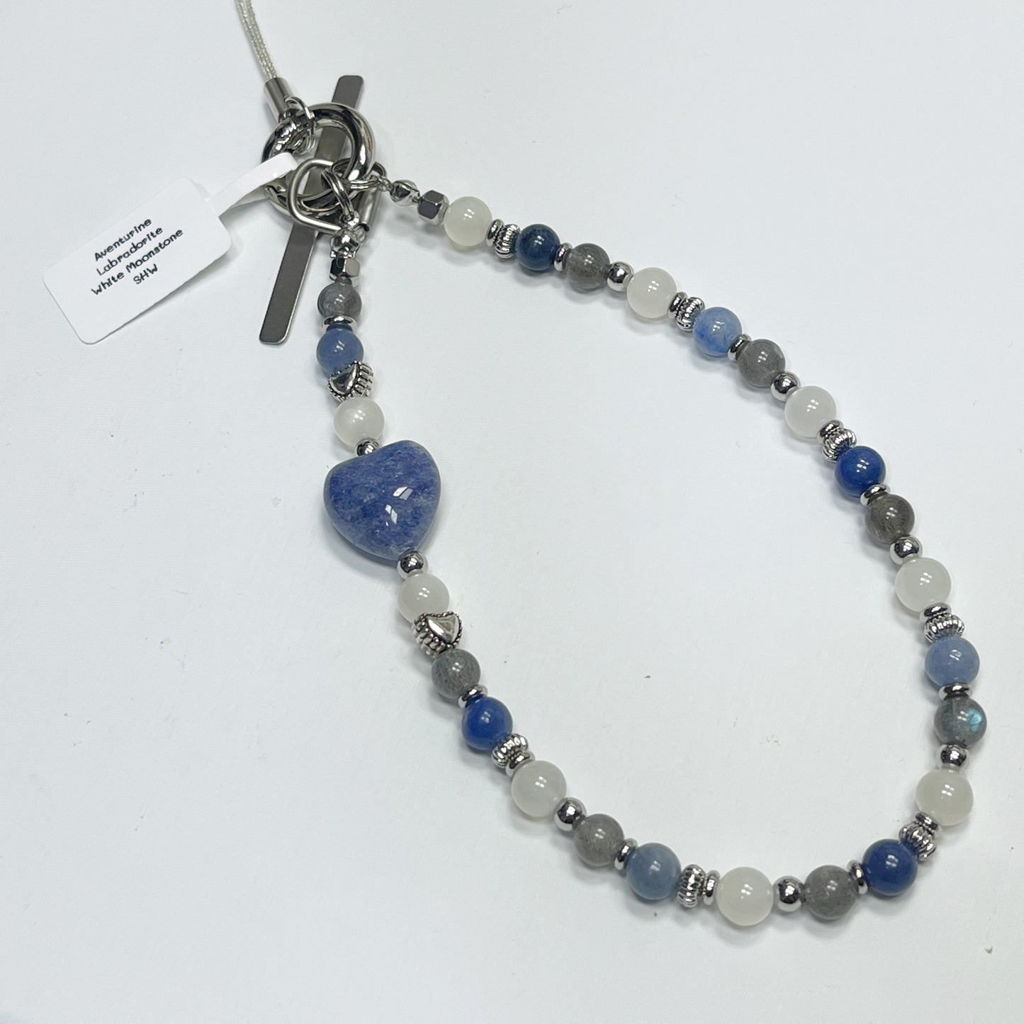 Aventurine | Labradorite | White Moonstone -- Phone Strap Bag Charm 14K Silver