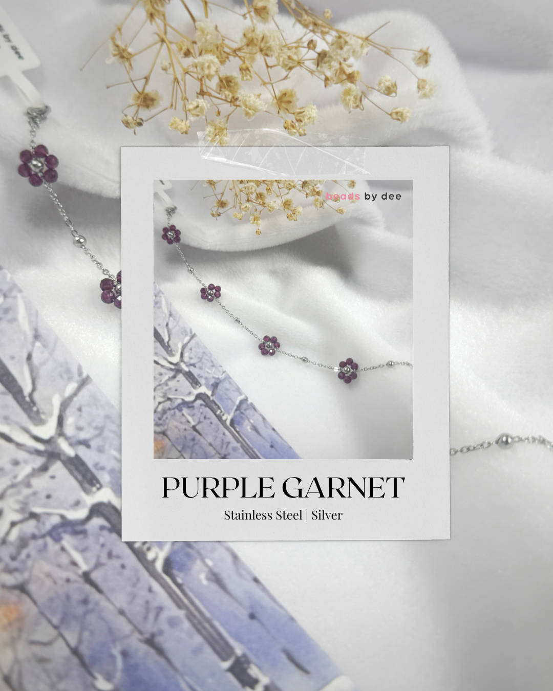 (PRE-ORDER) Flower Crystal Stainless Steel Bracelets