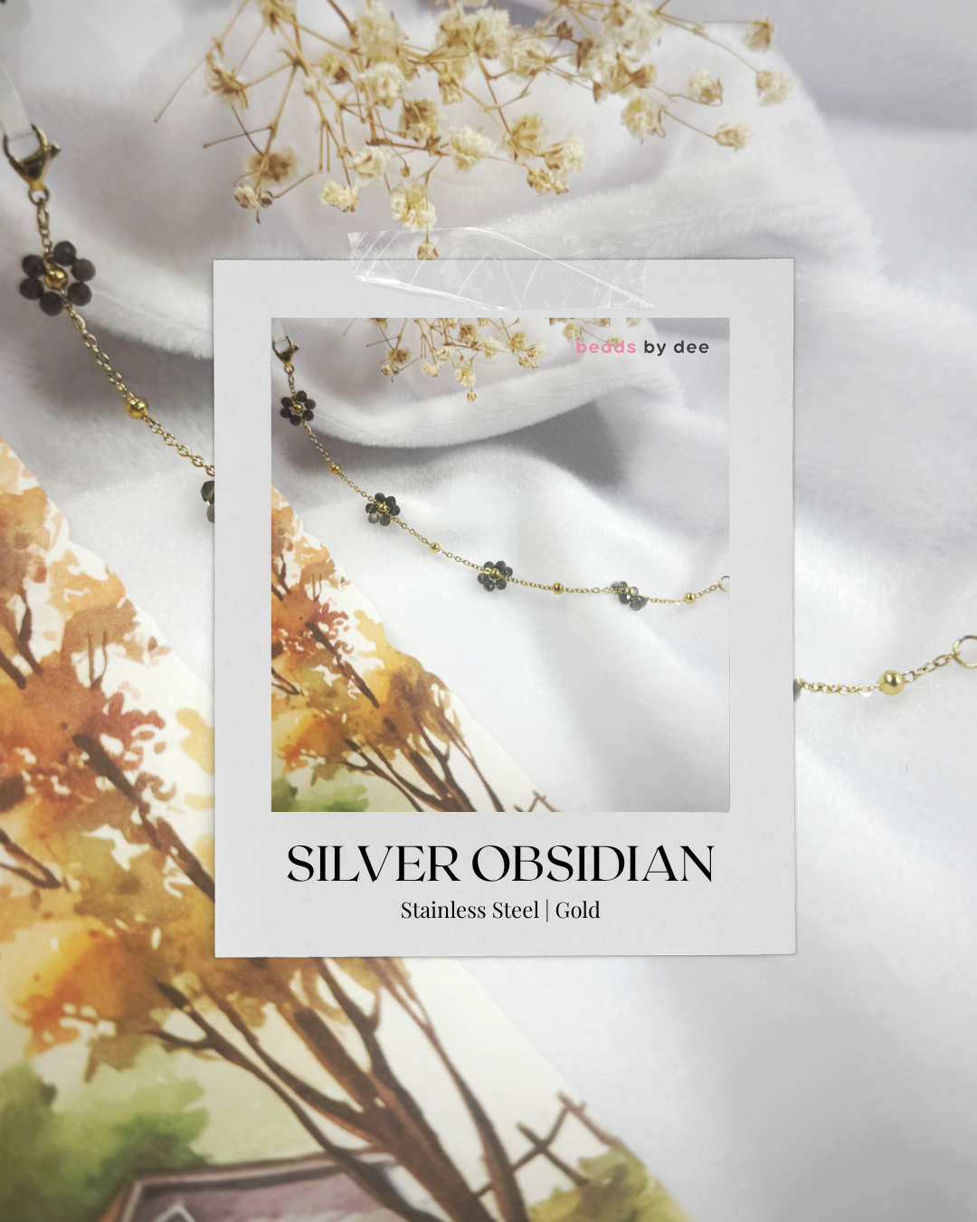 (PRE-ORDER) Flower Crystal Stainless Steel Bracelets