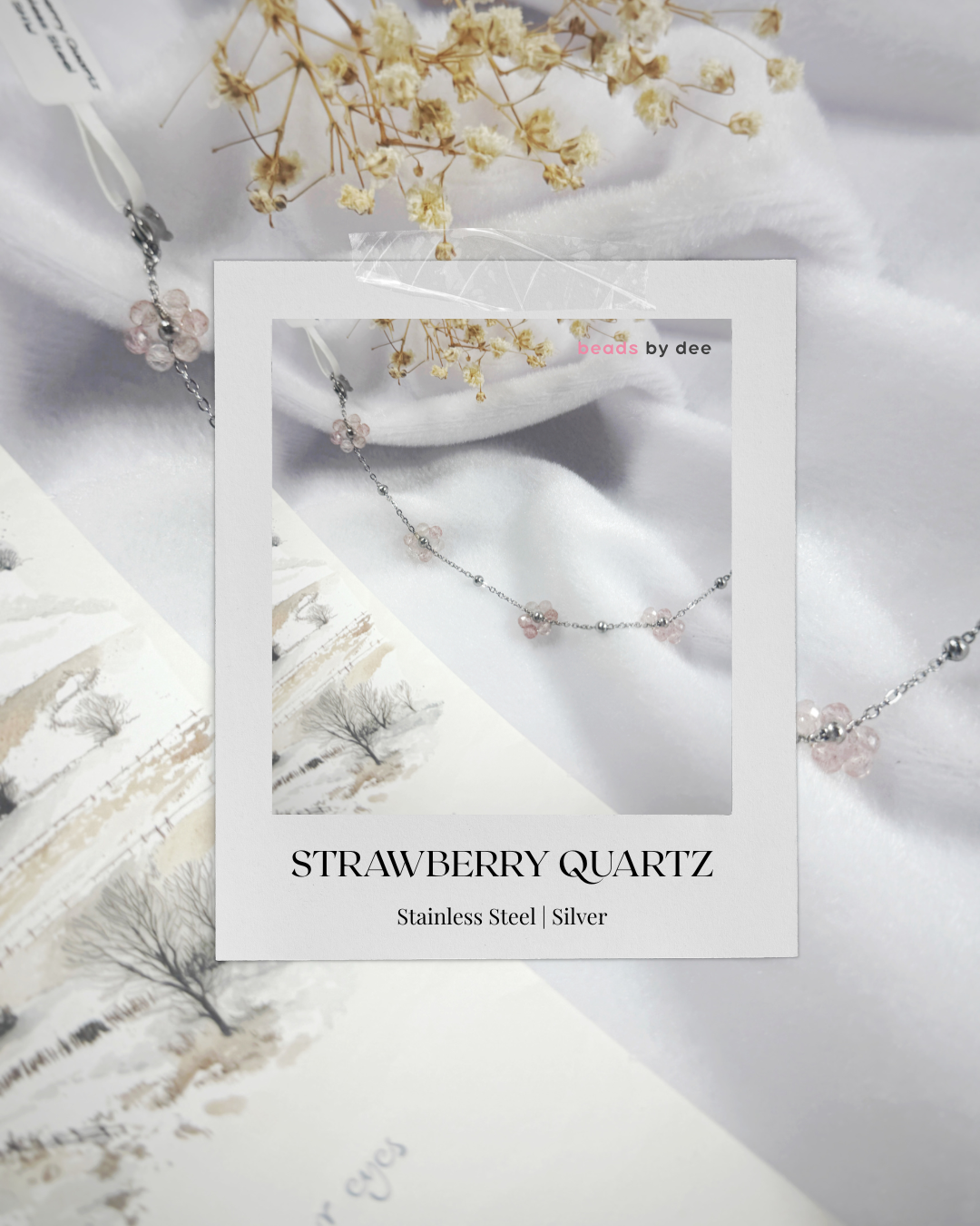 (PRE-ORDER) Flower Crystal Stainless Steel Bracelets