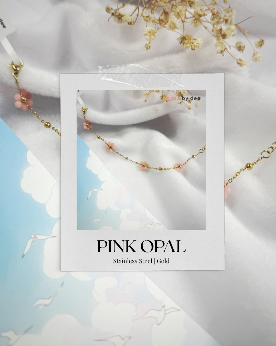 (PRE-ORDER) Flower Crystal Stainless Steel Bracelets
