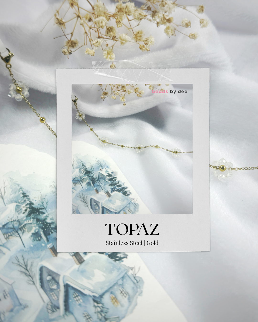 (PRE-ORDER) Flower Crystal Stainless Steel Bracelets