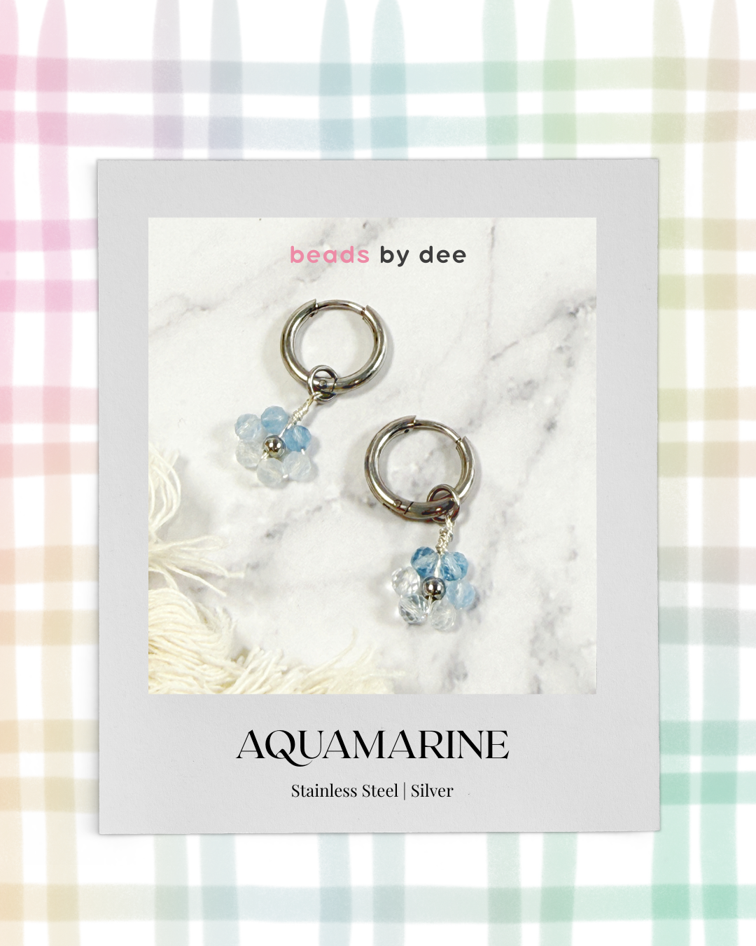 (PRE-ORDER) Flower Crystal Stainless Steel Huggies