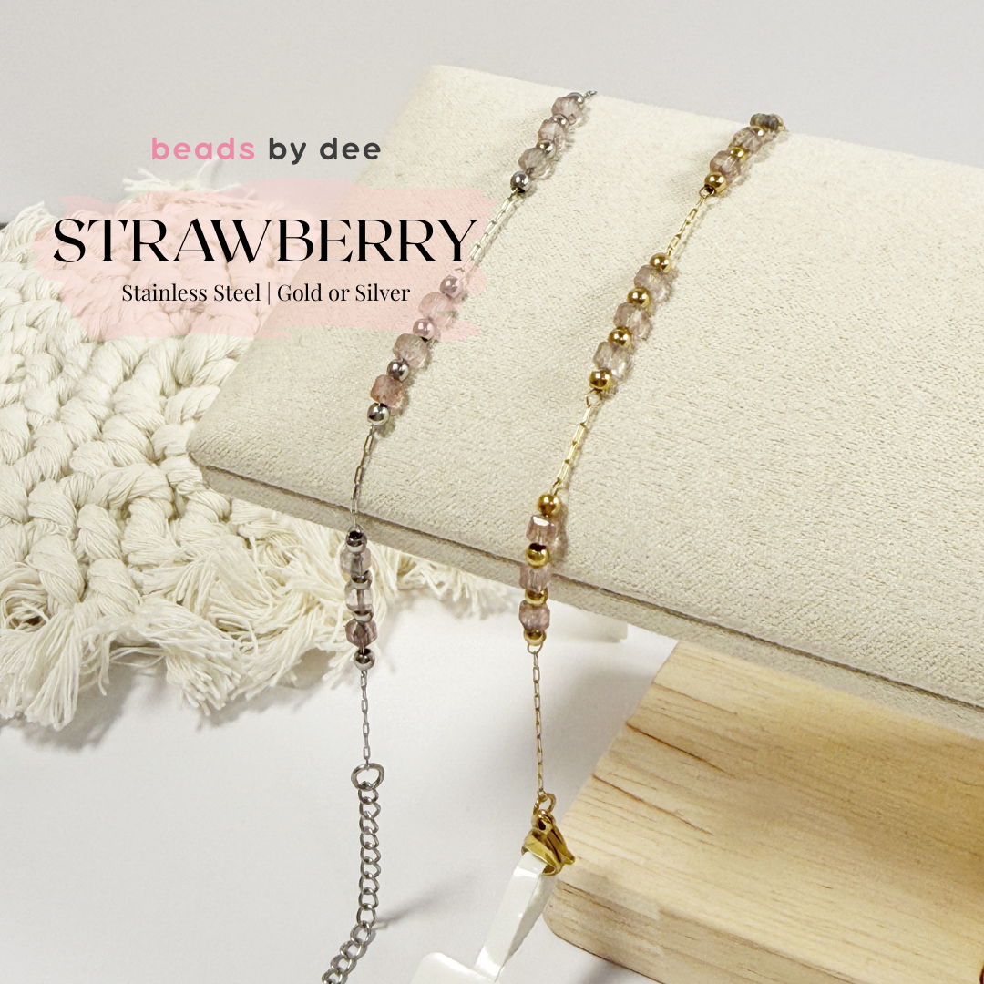 (PRE-ORDER) Faceted Crystal Stainless Steel Bracelets
