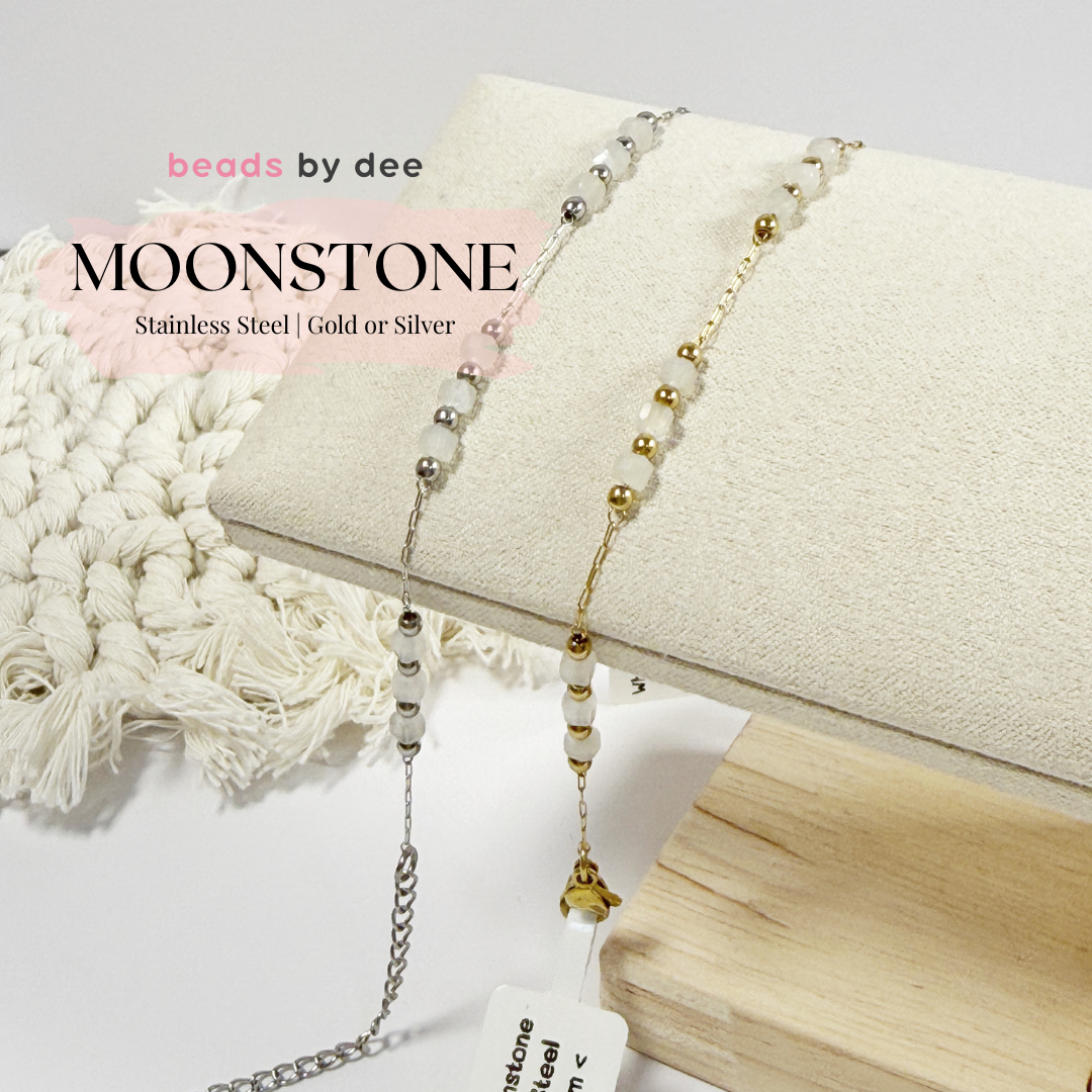 (PRE-ORDER) Faceted Crystal Stainless Steel Bracelets