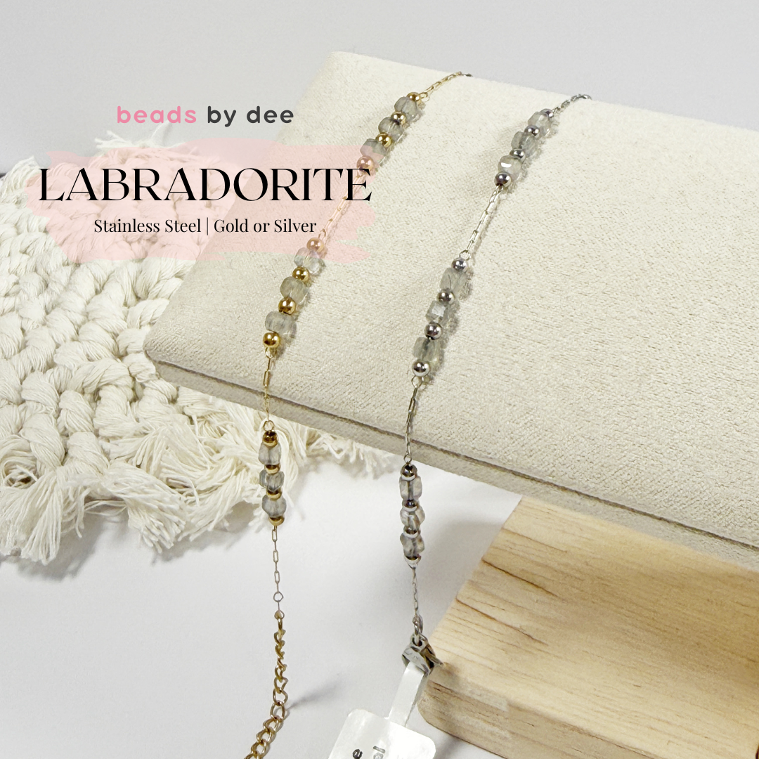 (PRE-ORDER) Faceted Crystal Stainless Steel Bracelets