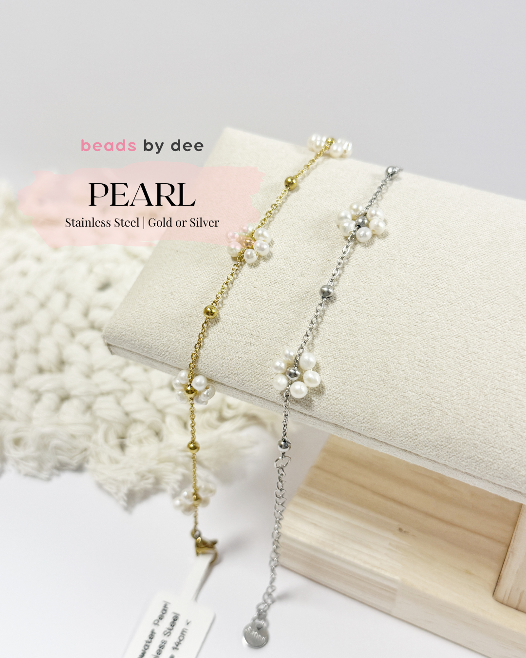 (PRE-ORDER) Flower Crystal Stainless Steel Bracelets