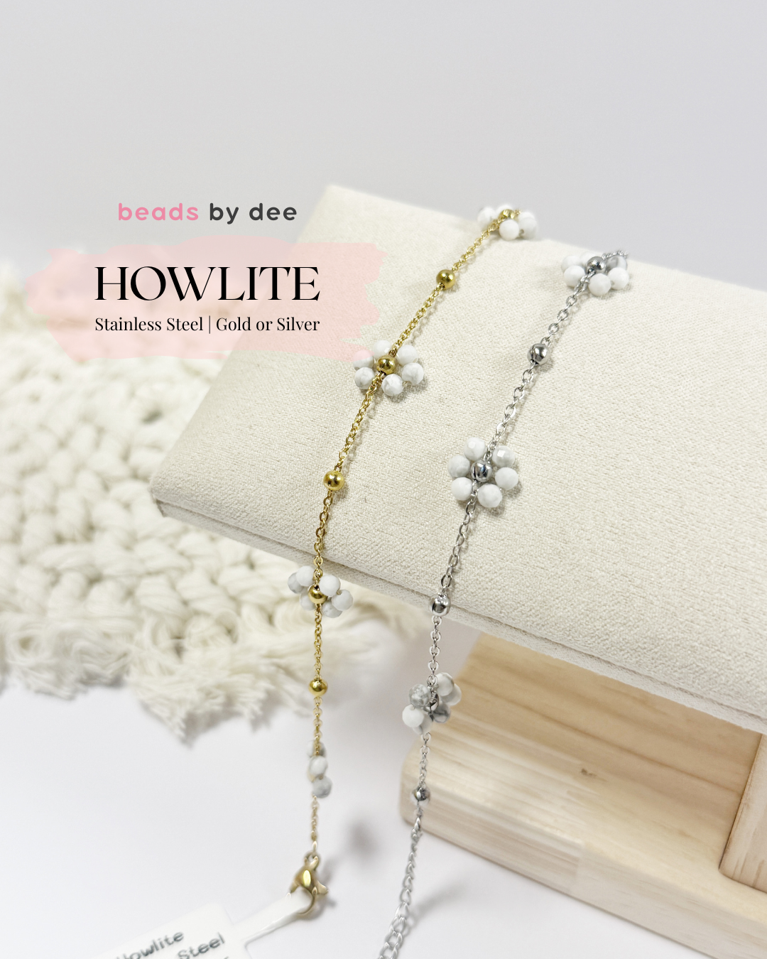 (PRE-ORDER) Flower Crystal Stainless Steel Bracelets